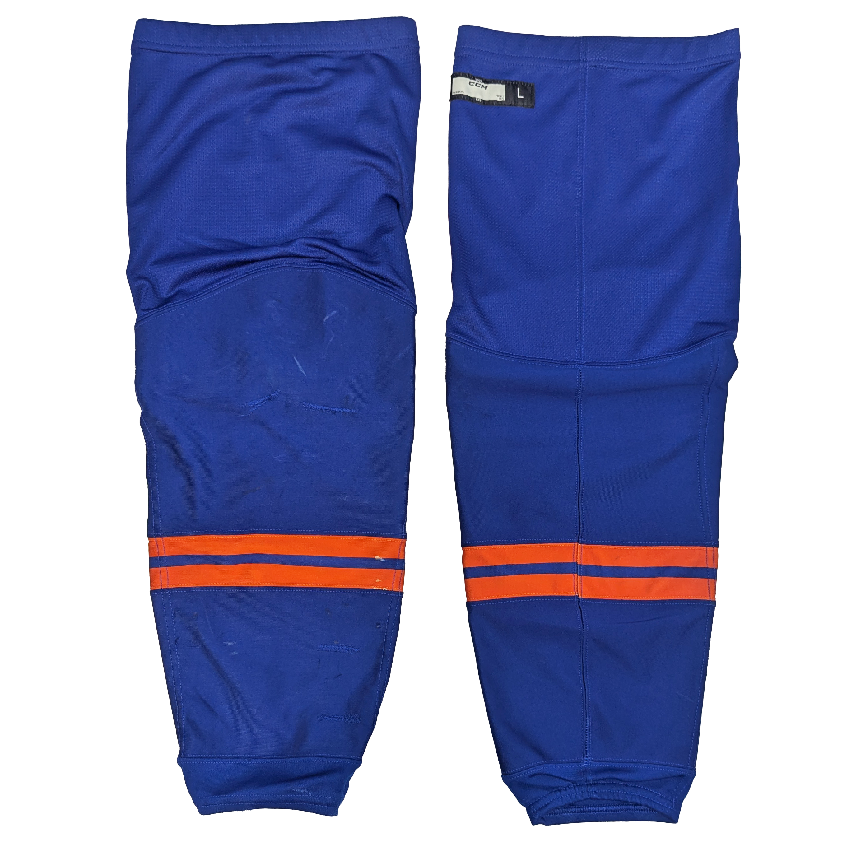 CCM - Chaussettes de hockey usagées WHL (bleues/oranges)